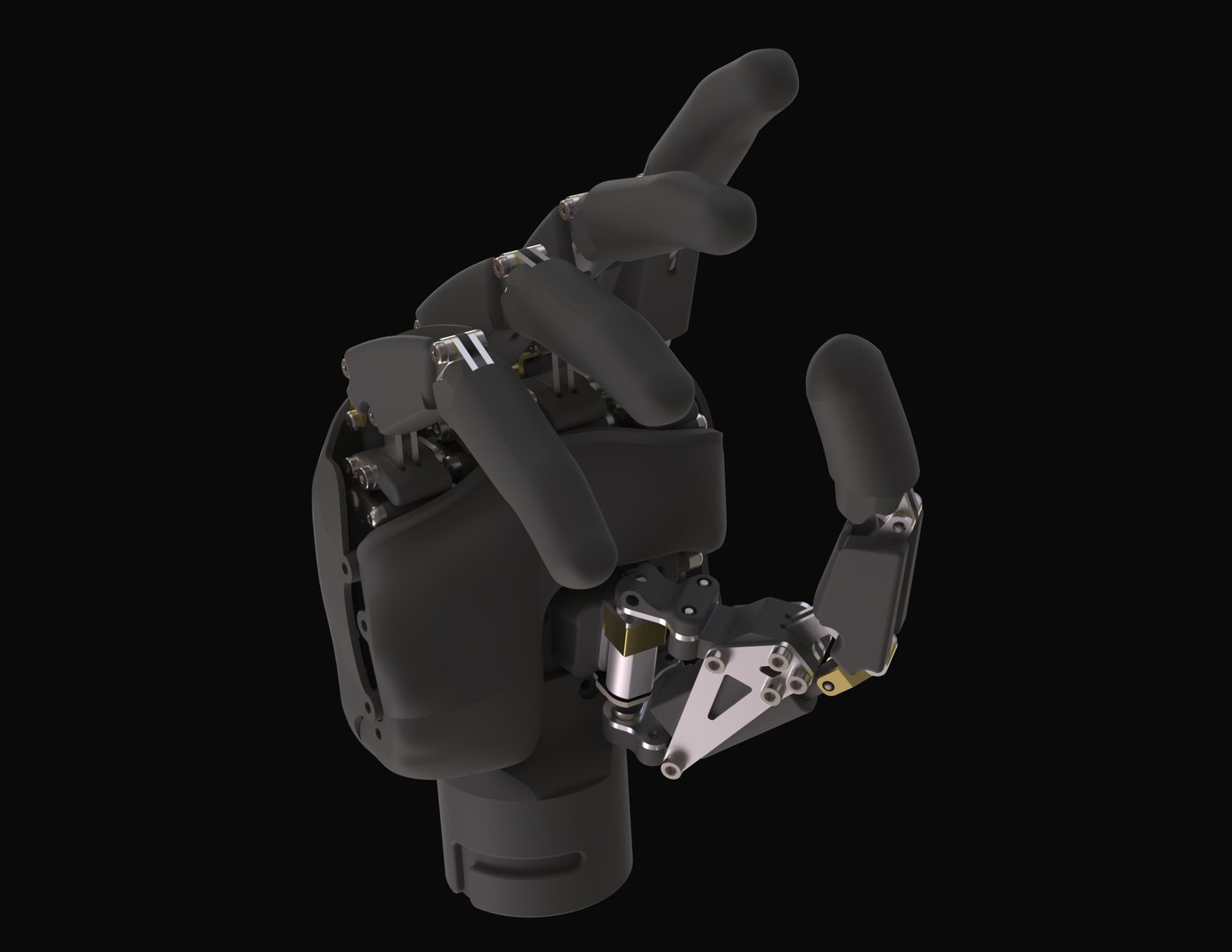 Dex Hand Phase 2 assembly, open pose