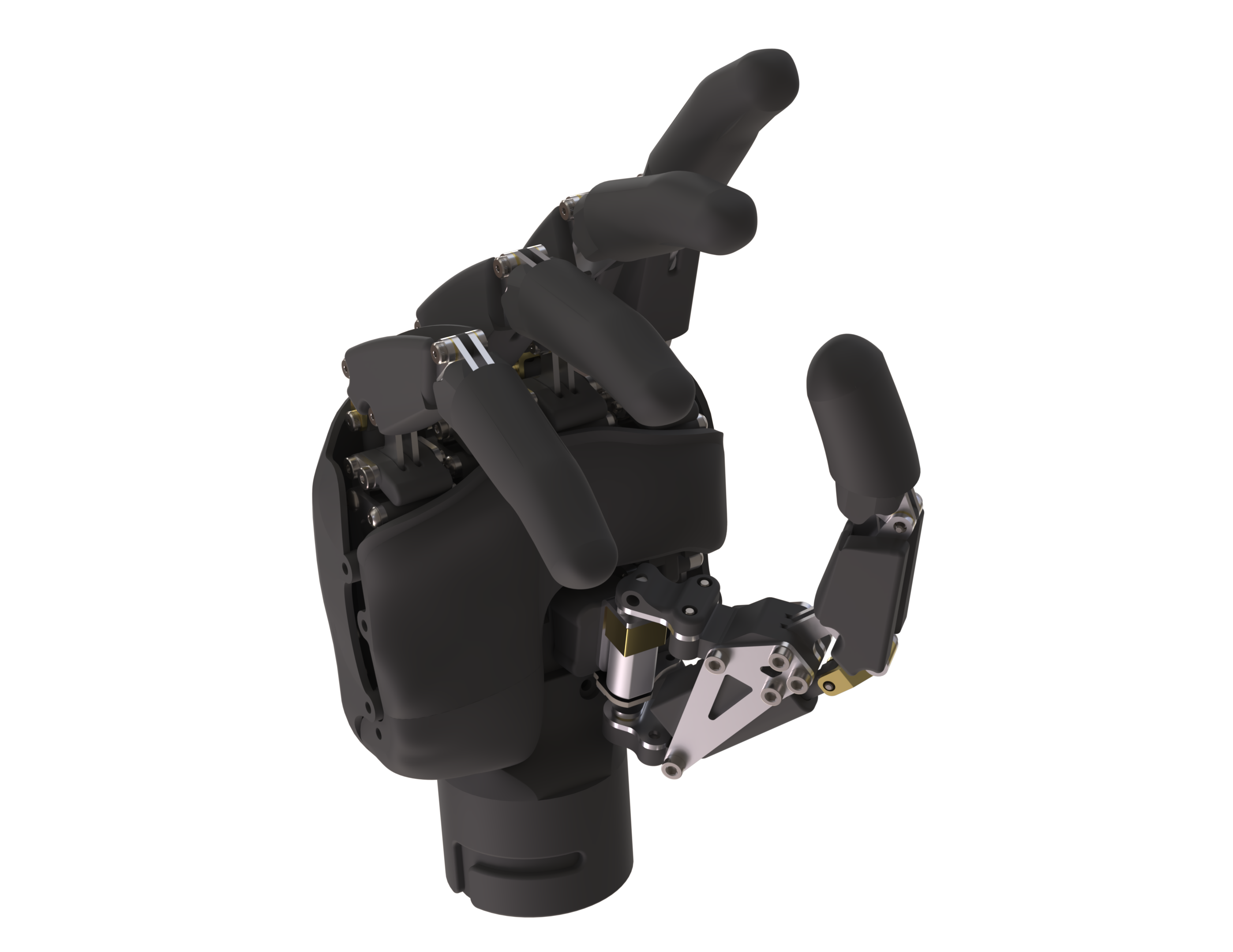 Dex Hand Phase 2 assembly, open pose